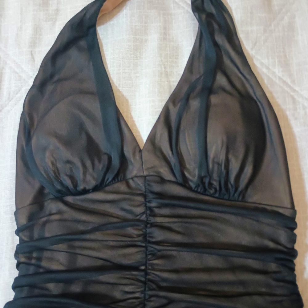 Connected Woman Elegant Black Backless Evening Dress Size 12. - Picture 3 of 14
